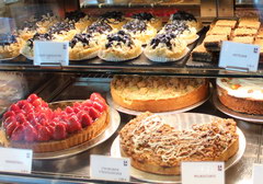 Prices in Berlin in Germany at a cafe, pastries